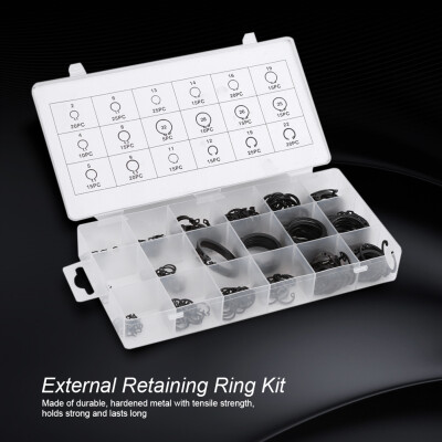 

300Pcs 2-32mm E-Clip Snap Circlip Kit External Retaining Ring Assortment SetCirclip KitE-Clip Kit