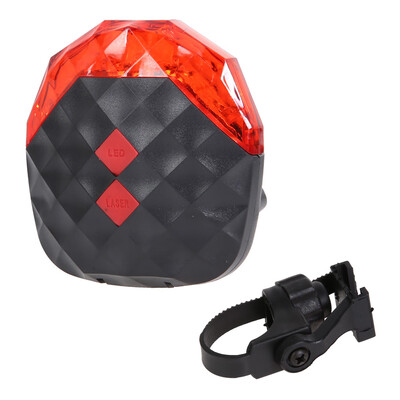 

Cycling Bike Rear Tail Safety Warning 5 LED 2 Laser Flashing Lamp Light
