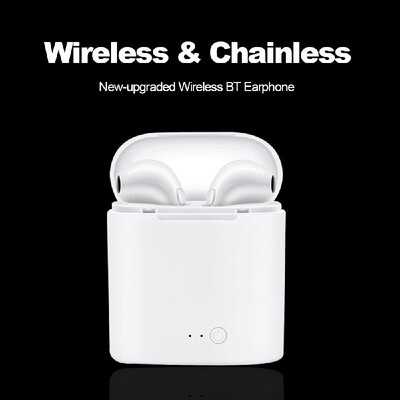 

i7s TWS Earbuds True Wireless Bluetooth Headphones In-ear Music Earphone Hands-free with Mic Charging Box Silicone Earphone Case