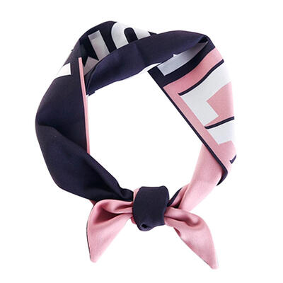 

Fashion Women Floral Print Scarf Handle Bag Ribbon Casual Collar Scarves
