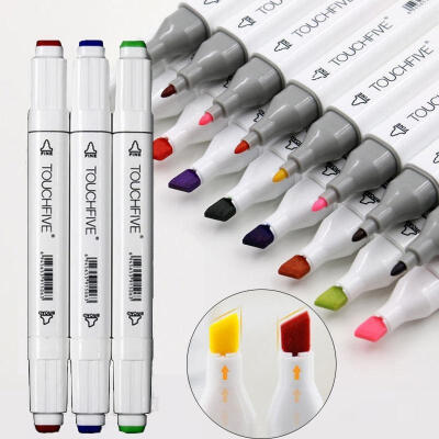 

168 Color Markers Pen Touch New Five Graphic Art Sketch Twin Tip Free Glove