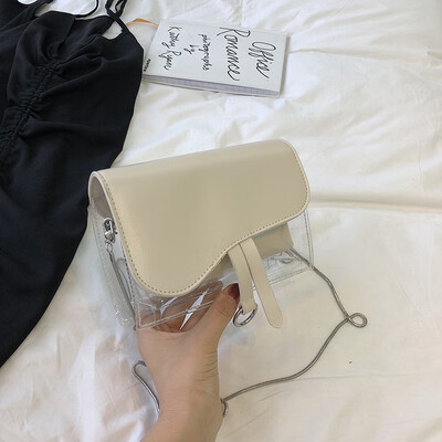 

Jelly transparent small bag summer new 2019 chic Korean chain small-party bag single-shoulder bag single-shoulder bag