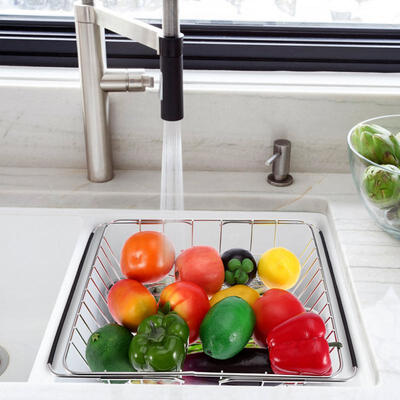 

Greensen Multifunctional Stainless Steel Drying Racks Holders Retractable Dish Vegetables Drainer Basket