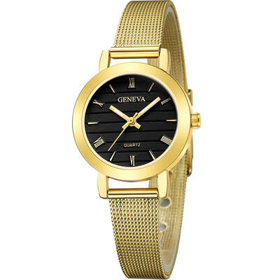 

GENEVA Small Dial Watch Fashion Female Clocks Women Luxury Stainless Steel Dress Quartz Wristwatch Elegant Lady Silver Watches