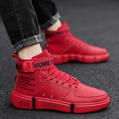 

Mens shoes mens casual high tide shoes Korean version of the trend of wild net red with canvas shoes autumn