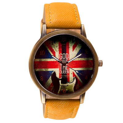 

〖Follure〗Pattern Leather Band Analog Quartz Vogue Wrist Watches BK