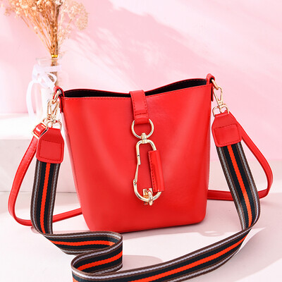 

Shangxin Female Bucket Bag Simple Net Red Baitie Fashion Small Handbag Shoulder Bag Slant Bag Female