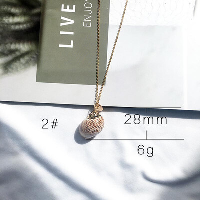

Fashion 1PC Conch Cowrie Shell Pendant Choker Necklace for Women Gold Color Chain Choker Necklace Beach Coin Long Collier