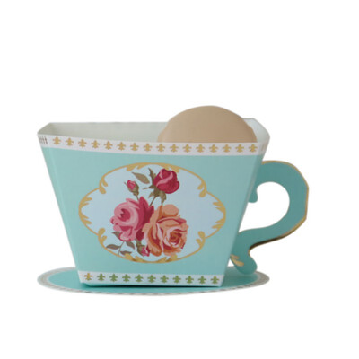 

New Hot 50pcs Creative Teacup Design Wedding Gift Box Candy Box Kid Favors&Wedding Engagement Birthday Supplies