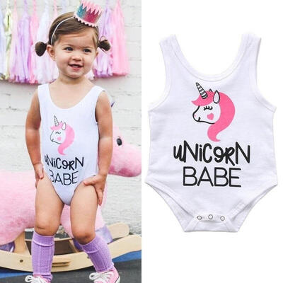 

Cute Newborn Kid Baby Girls Unicorn Romper Bodysuit Jumpsuit Outfits Set Clothes