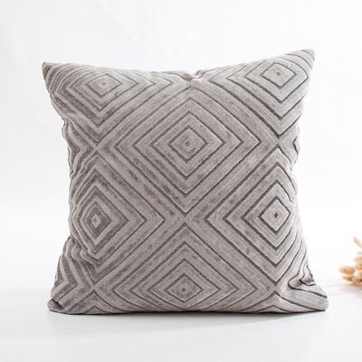 

Siaonvr Linen Flocking Pillow Sofa Waist Throw Cushion Cover Home Decor Cushion Cover