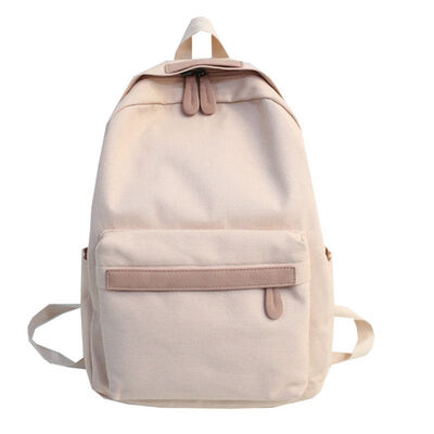 

Japanese Xiaoqingxin Canvas Shoulder Bag Girls Simple Pure Color Student Bag Campus Origin Wind Leisure Backpack