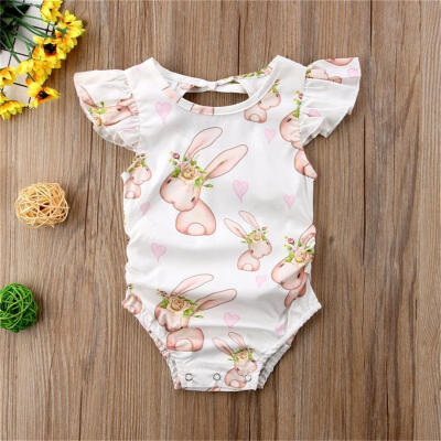 

Newborn Infant Baby Girls Bunny Flower Romper Bodysuit Jumpsuit Outfits Clothes