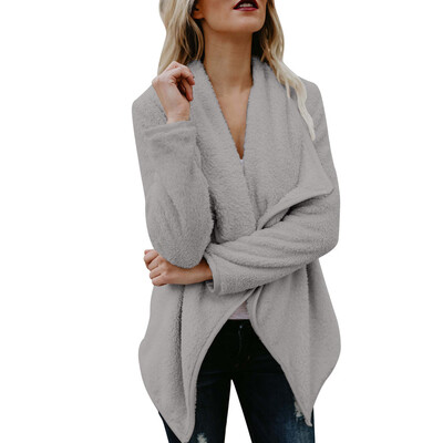 

Toponeto Women Suit Casual Long Sleeve Open Front Woolen Sweater Coat Jacket GYL