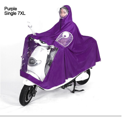 

Motorcycle Double Hooded Raincoat Bicycle Rain Capes Bike Rainsuit Portable Travel Camping Ponchos PVC Glue Raincoat