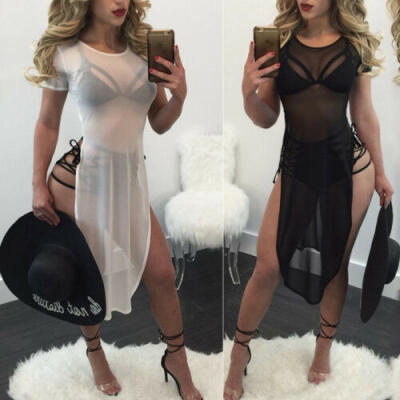 

Women Summer Chiffon Bikini Cover Up Swimwear Bathing Suit Beach Dress Long Maxi