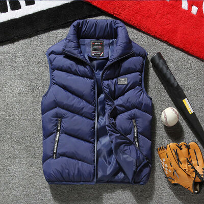 

Winter Warm Mens Cotton Padded Sleeveless Jacket Vest Waistcoat Parka L-4XL