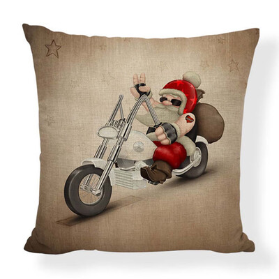 

New Christmas Pillow Case Santa Cotton Linen Sofa Throw Cushion Cover Home Decor