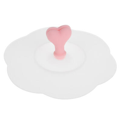

Dustproof Heart Silicone Sealing Cup Lid Thermal Insulation Tea Bowl Cover