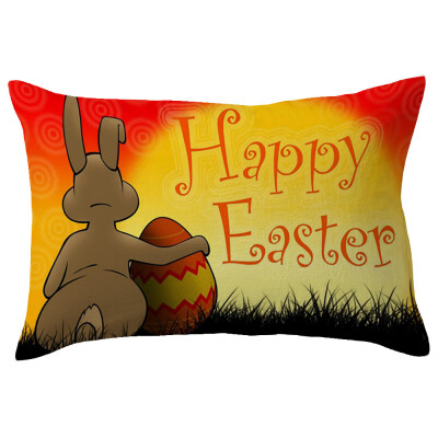 

Siaonvr Easter Rectangle Pillow Cover Cushion Case Toss Pillowcase Hidden Zipper Closure