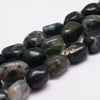 

Natural Moss Agate Bead Strands Nuggets 1825x1618x1216mm Hole 2mm about 2225pcsstrand 1575