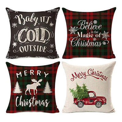 

Tailored 4Pcs Home Decor Cushion Cover Graffi Style Throw Pillowcase Pillow Covers