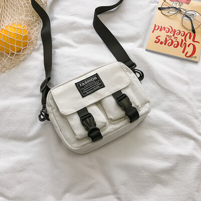 

Fashion personality letter crossbody bag 2019 new casual sports wild shoulder bag female temperament canvas small square bag