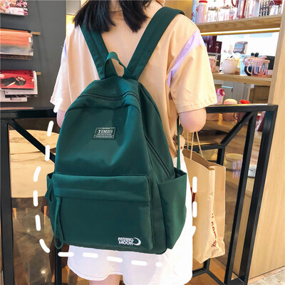 

Insfeng schoolbag for female students in Korean version of senior high school campus simple bfsen antique backpack shoulder bag