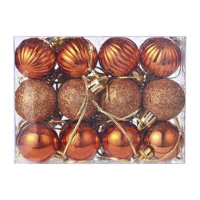 

Gobestart 24Pcs 30mm Christmas Xmas Tree Ball Bauble Hanging Home Party Ornament Decor