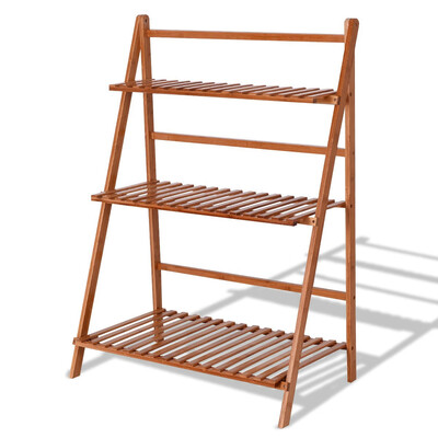 

3 Tiers Outdoor Stand Bamboo Flower Pot Shelf