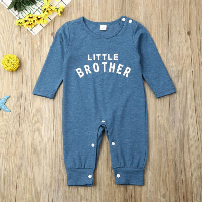 

Newborn Baby Girl Boy Rompers Autumn Clothes Letter Print Long Sleeve Cotton Romper Jumpsuit