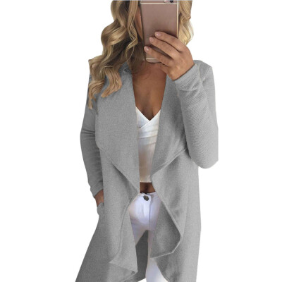 

Toponeto Women Ladies Long Sleeve Cardigan Coat Open Front Jacket AGL