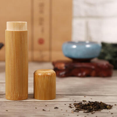 

1Pc Round Shape Portable Handmade Natural Bamboo Tea Jar Storage Holder Container Box Home Use Tea Storage Container Tea Storage