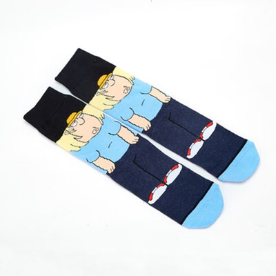 

Personality cute Anime socks Fashion Cartoon happy Men women Sock novelty Stitching pattern cotton crew skarpety sox