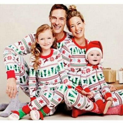 

UK Christmas Family Match Pyjamas Set Adult Women Baby Kid Nightwear Sleepwear