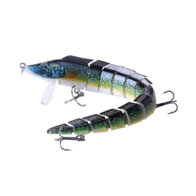 

23cm Artificial Bait False Long Multi Joint Fish Shape Eco-friendly Odorless Plastic Fishing Lure With 3 Treble Hooks