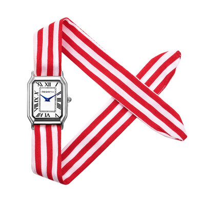 

REBIRTH Li Pofu high quality machine square dial Roman scale straps fashion art clear