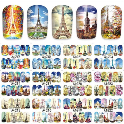 

〖Follure〗12Patterns Water Decals Nail Art Transfer Stickers Big Sheet Manicure Decoration