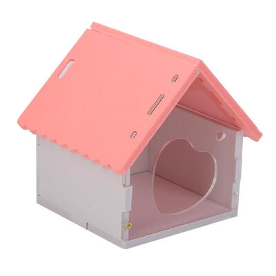 

Wooden Hamster Nest House Small Pet Animal Playing Cage Sleeping Bed Castle