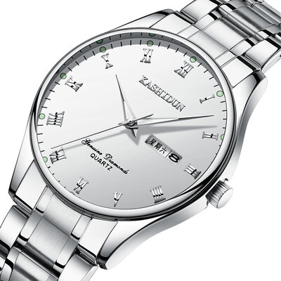 

Cashiton Genuine Watch Mens Commercial Quartz Watch Mens Watch Couples Fashion Womens Surface Waterproof Fine Steel Bar Mens W