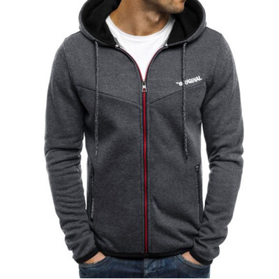 

Toponeto Mens Autumn Winter Zipper Sportswear Casual Print Pullover Long Sleeve Blouse