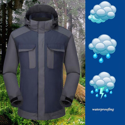 

Toponeto Men Winter Hooded Softshell Windproof Waterproof Soft Coat Shell Jacket