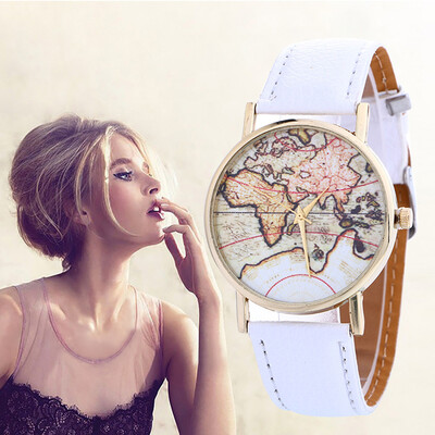 

World Map Watch Casual Women Quartz Wristwatches Dress Watches Quartz Watches Relogio Feminino Halloween Christmas Gift