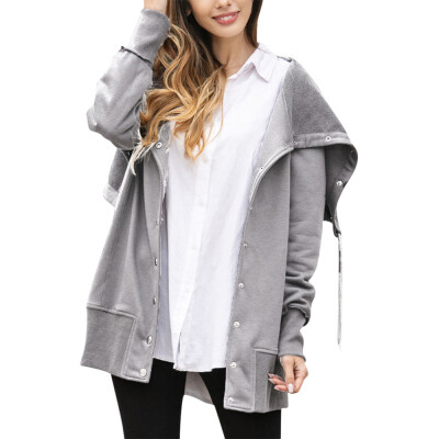 

Women Casual Wild Jacket Solid Color Long Sleeve Slim Round Collar Versatile Coat