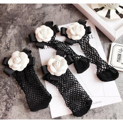 

Soft Black Fishnet Mesh Lace Ruffle Socks Stockings Short Ankle 2017 Women