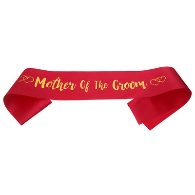 

Satin Mother of The BrideGroom Sashes Wedding Mother Shower Shoulder Strap
