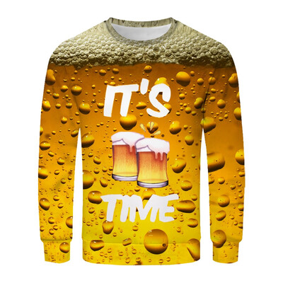 

Toponeto Mens New Style Fashion T-Shirt With 3D Printing And Long Sleeves Sweater Blouse