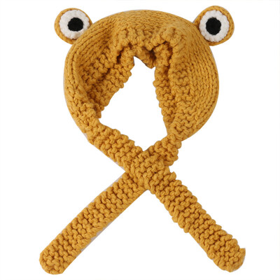 

Hand-woven wool enbies with warm ear set womens autumn&winter Korean version cute ins knitted foldable earcups