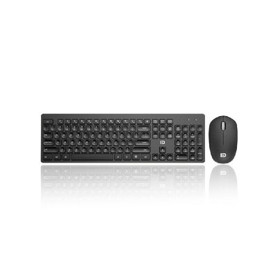 

FD Wireless IK7300 Keyboard & Mouse Combo 24GHz Concave Button Set Smart Power-Saving Silent Clicks Slim Combo for Laptop Comput