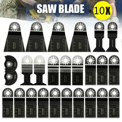 

10pcs 34mm Carbon Steel Coarse Cutter Saw Blades Bi-metal Straight Wood Mix Oscillating Multitool Power Tool